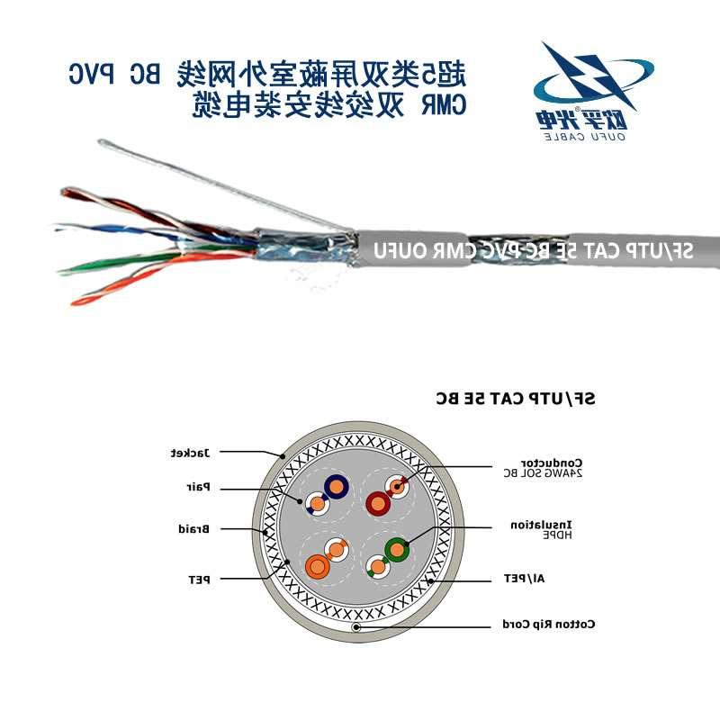 咸阳市SF / UTP CAT 5E BC PVC CMR双绞线安装电缆